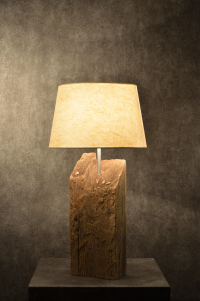 流木と和紙のランプ