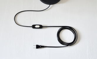 流木ランプのスイッチ付き電源コード