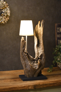 流木オブジェランプ