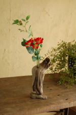 自然流木と天然石のオブジェ花器