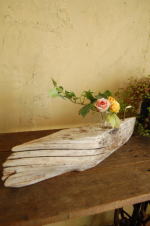 自然流木と天然石のオブジェ花器